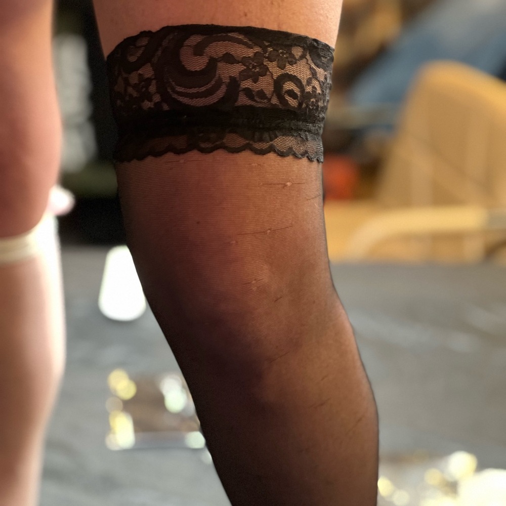 Elegant Lace Women's Hosiery Set - Pink, Purple - Picture 3 of 4